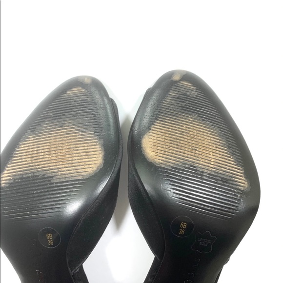 BCBG Satin D’Orsay Open Toe Pumps - Picture 7 of 11